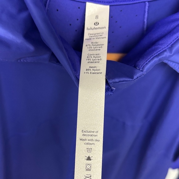 Lululemon W’s Sz 8 Goal Smasher Jacket *SeaWheeze in Lazurite Blue, Like New Cdt - Picture 6 of 14